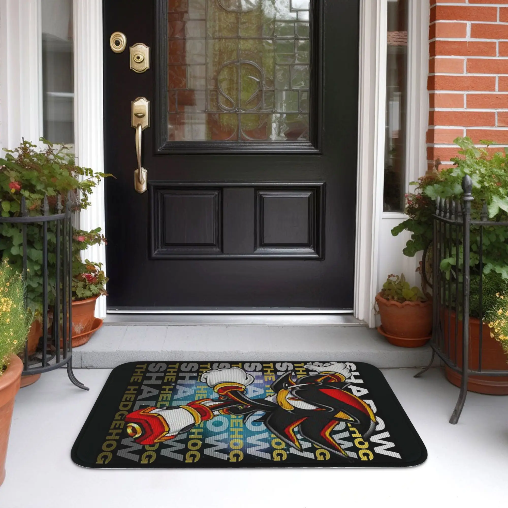 Sonics Shadow The Hedgehog Anime Doormat Washable Carpet Rug Kitchen Entrance Home Floor Mat for Bathroom Footpad Mats