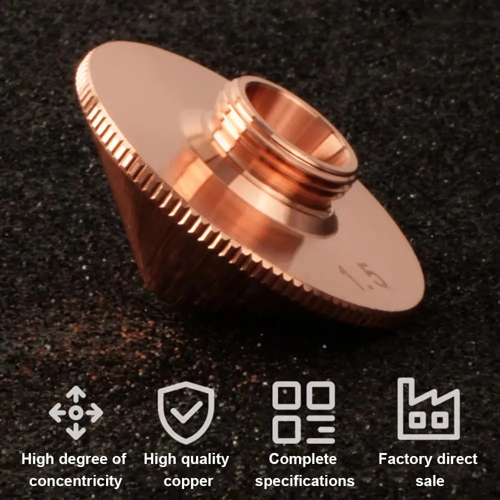 Faserlaser-Spitzendüsen, doppelt/als Einzeldüse, Durchmesser 28/D32 mm, für Raytools Precitec WSX HSG Bodor HANS Laserschneidmaschinen. – Detail 5