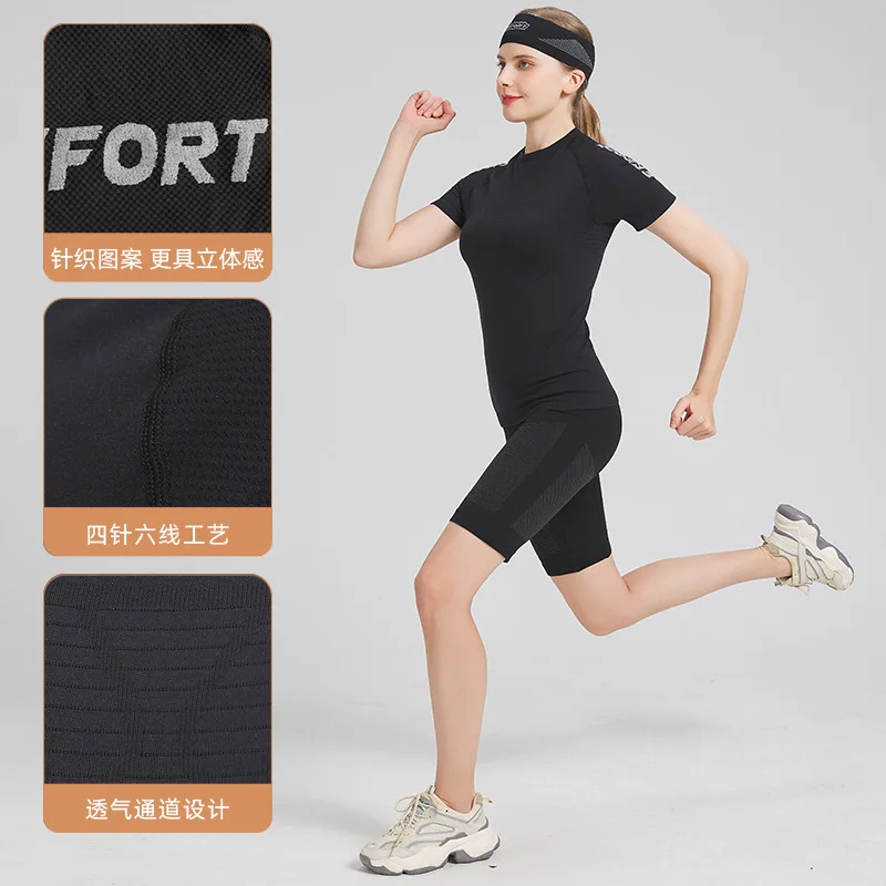 [EFFORT] Compressed Specialized Running Sports T-shirt,High elastic Breathable Moisture wicking Yoga Training Fitness Sweatshirt