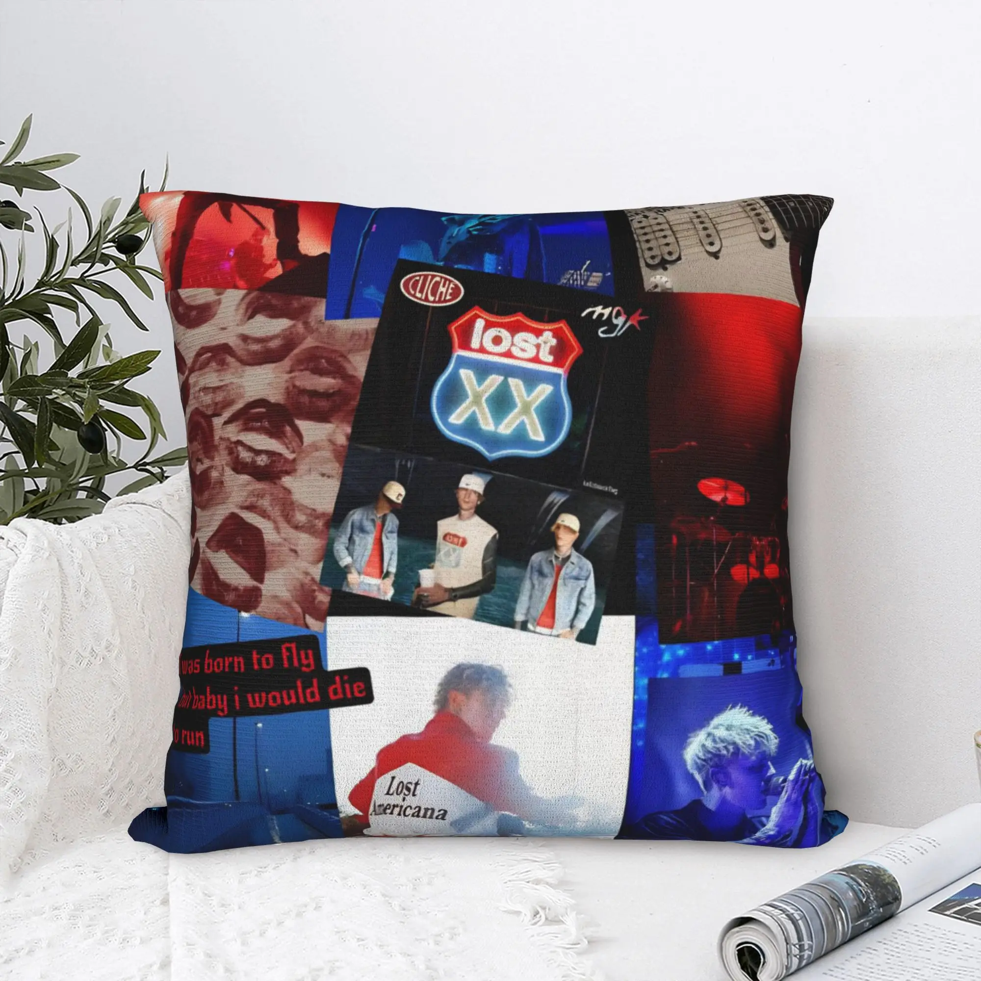 Immagine 6: Fodera per cuscino decorativa MGK Lost Americana Tour 2025-2026 Stuff Home Federa per cuscino quadrata Dimensioni multiple