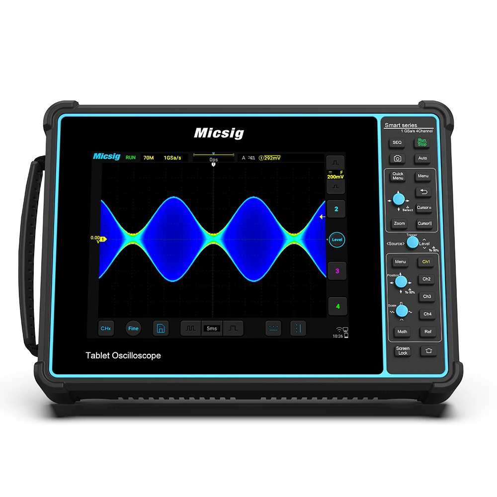 Micsig STO1004 Smart Tablet Oscilloscope Digital 100HZ 1G Sa/S 2/4 Channels Oscilloscopes 8GB APP Control