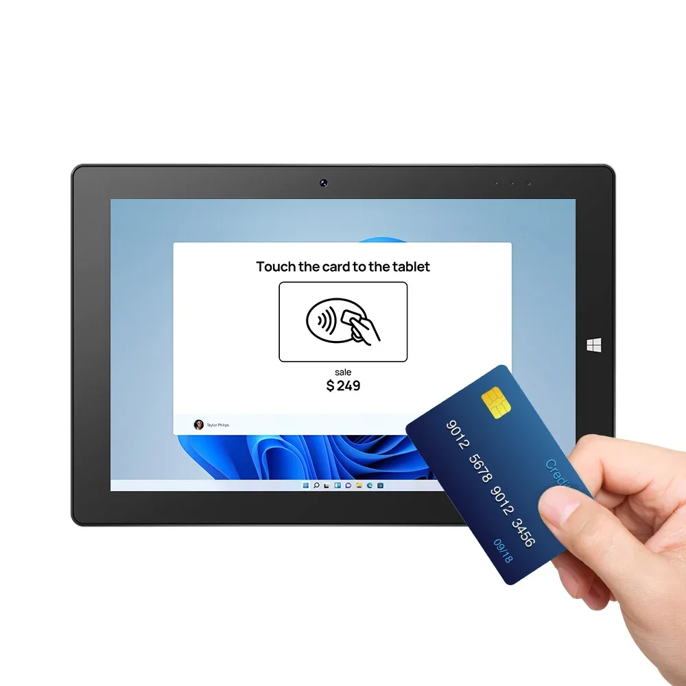 In stock Customized NFC Tablet Windows Tablet POS N100 8+256GB 1920*1200IPS 2+5MP Front NFC Contactless Payment Terminal