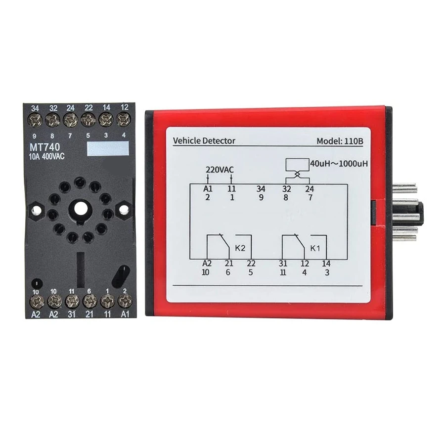 B24B 110B Fahrzeug Detektor AC220V Einkanal Induktive Fahrzeug Schleife Detektor Für Auto Parkplatz Access Control