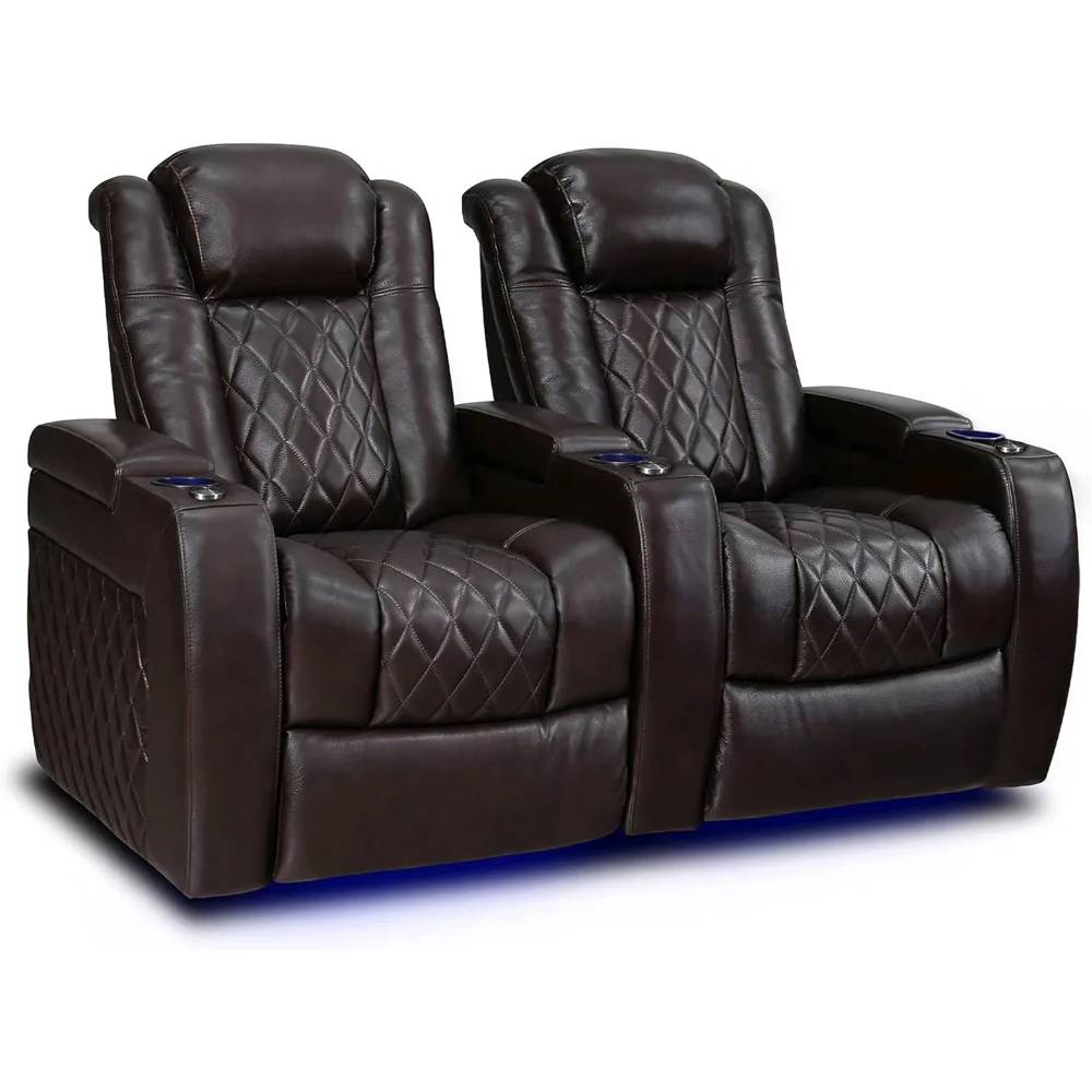 

Home Theater Seating | Premium Top Grain Italian Nappa 11000 Leather, Power Reclining, Power Lumbar Support, Po