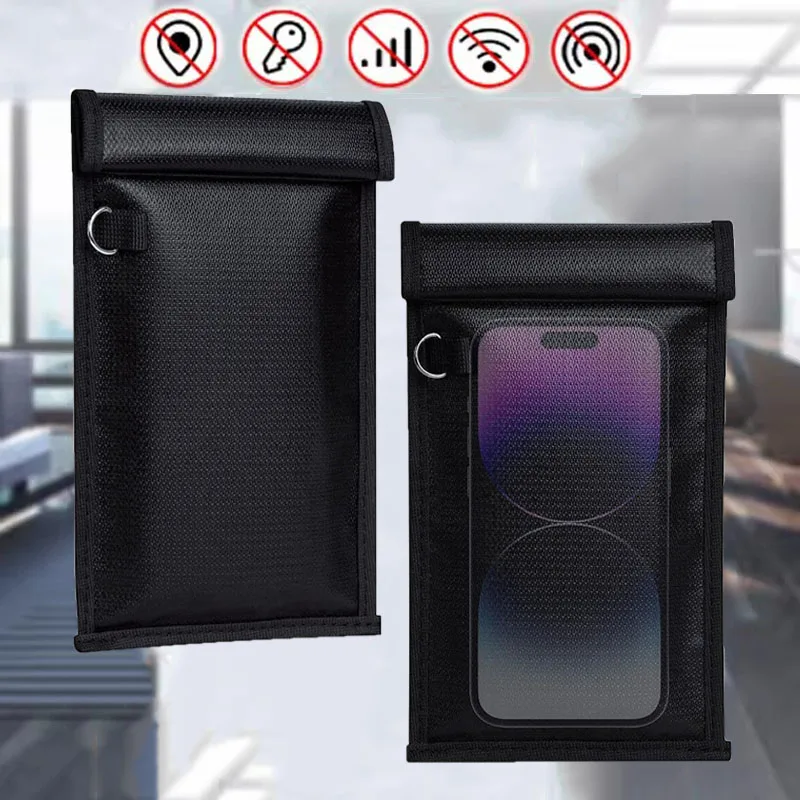 Waterproof Faraday Bag Mobile Phone Car Key RFID Signal Blocking Bag Shielding Pouch Cell Phone Blocker Case Privacy Protection
