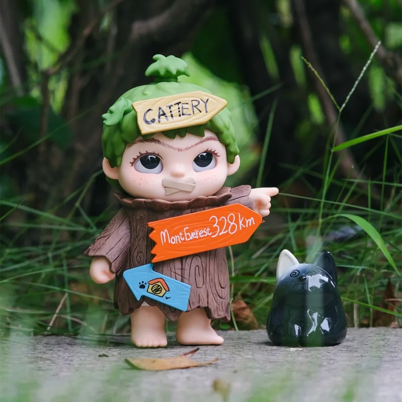 Caja ciega de vinilo de la serie Wakuku de reunión infantil, bonito dibujo animado, juego de moda sorpresa, adorno de escritorio de mano, juguete, caja ciega de regalo