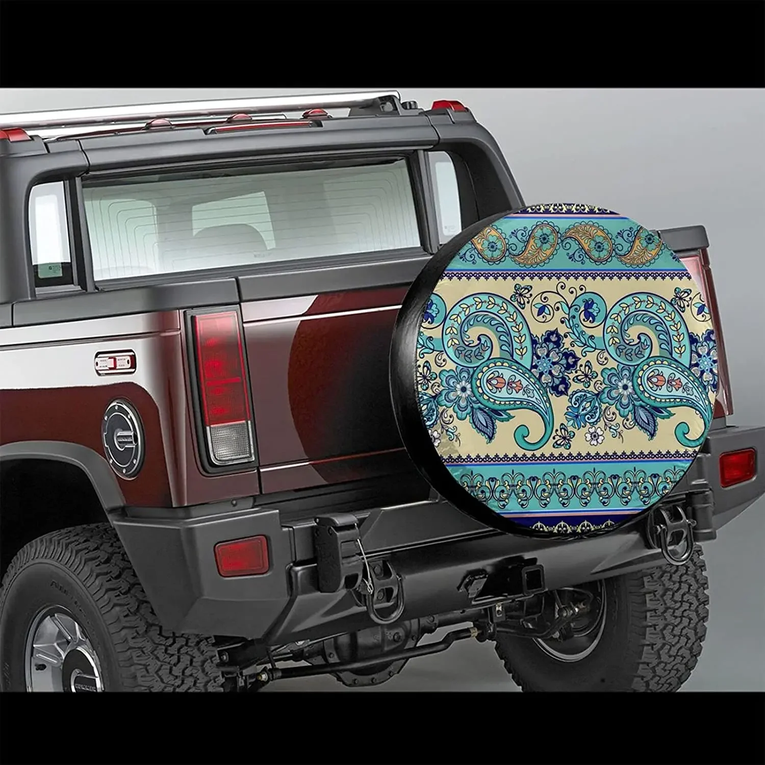 Delumie Fall Decor Southwest Native Paisley Spare Tire Covers Cute Car Accessories for Women Rv Tire Covers for Trailers  SU