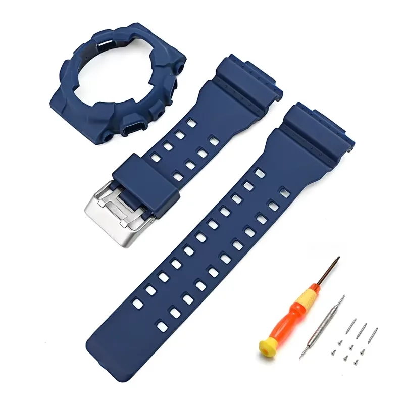 

Rubber Silicone Watch Band for Casio G-Shock GA-100/110/120/140 GD-100 GAX-100 GLS-100 Replacement Matte Bracelet Strap + Case