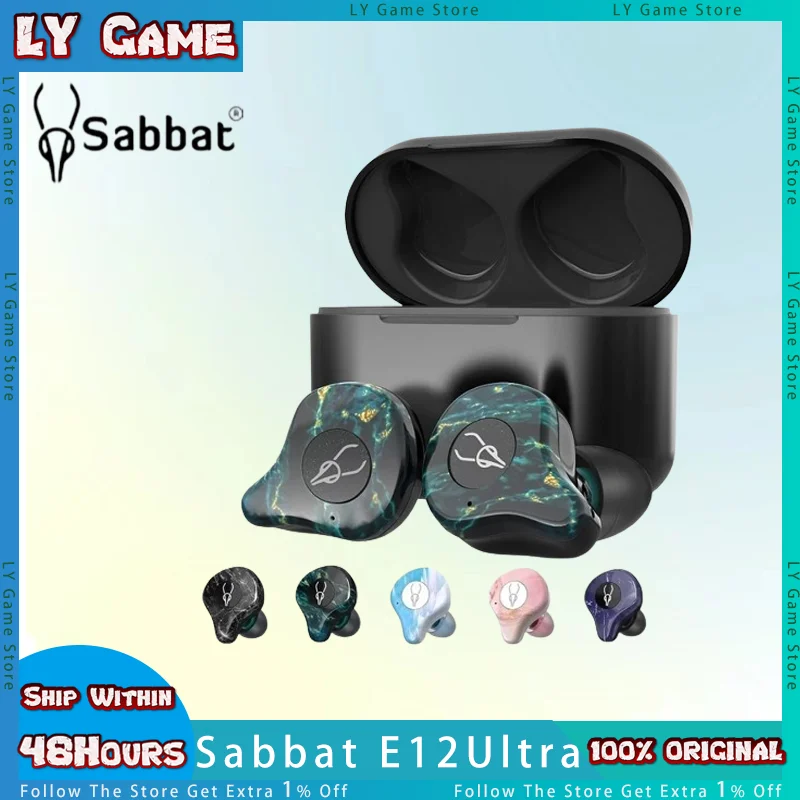

Беспроводные наушники Sabbat E12 Ultra Marble TWS Bluetooth 5,2, водонепроницаемые спортивные стереонаушники-вкладыши, беспроводная гарнитура, наушники на заказ