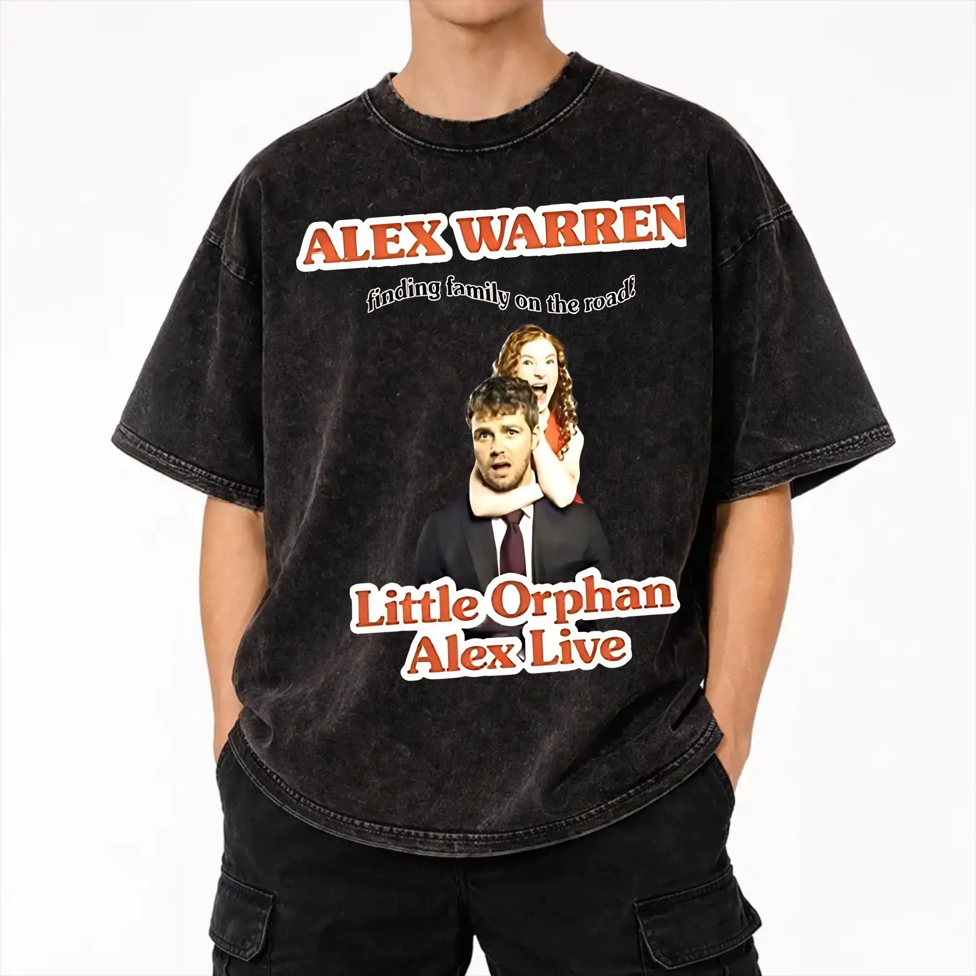 Alex Warren Finding Family on The Road Tour 2026  Washed T Shirt Apparel Oversize T-Shirts  Men Women Tees