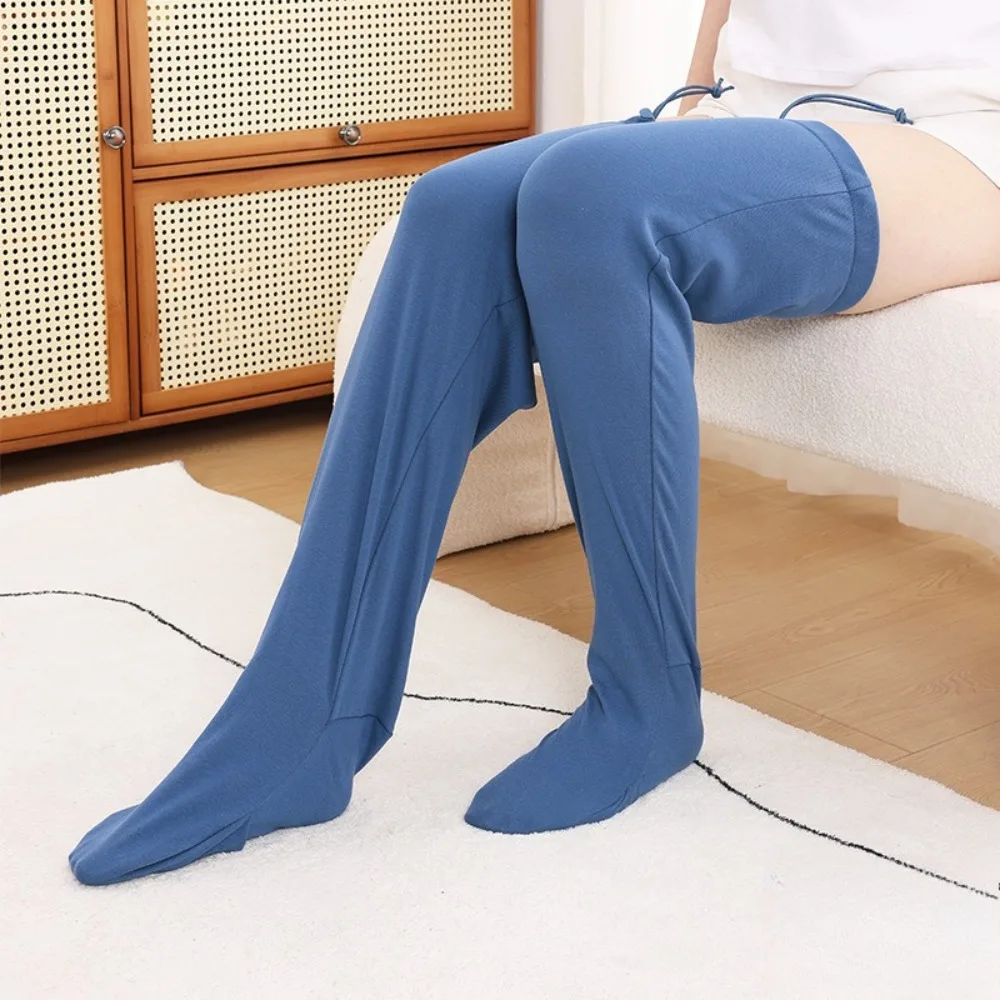 C6UD Elastische Knie-Hochfußabdeckungen mit rutschfestem Griff, thermisch für Senioren in klimatisierten Räumen