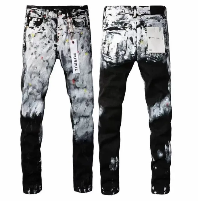 

Модные джинсы с покрасочной техникой в уличном стиле, длинные брюки, модные повседневные джинсовые брюки