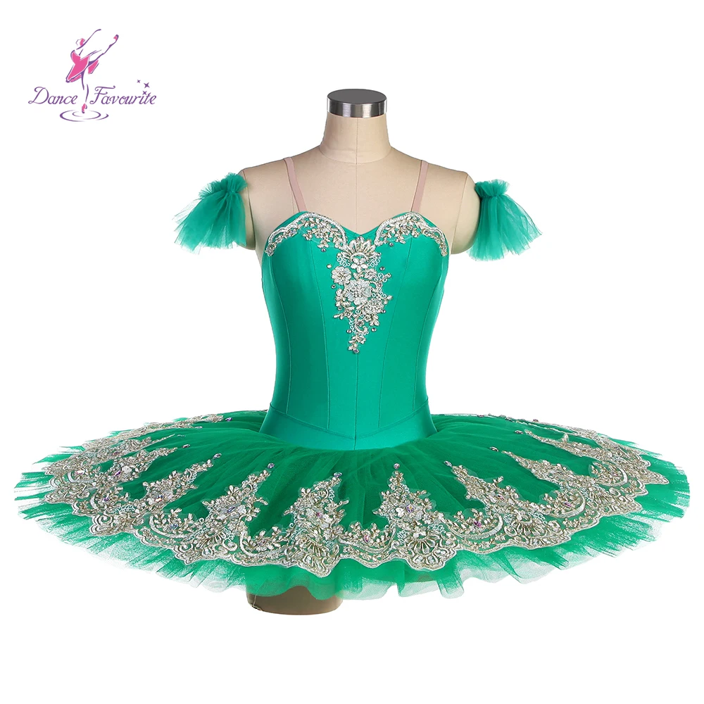 

Dance Favourite Ballet Tutus BLL543 Dance Favourite Green Stretchy Spandex Bodice Ballet Tutu Stage Performance Ballet Tutu