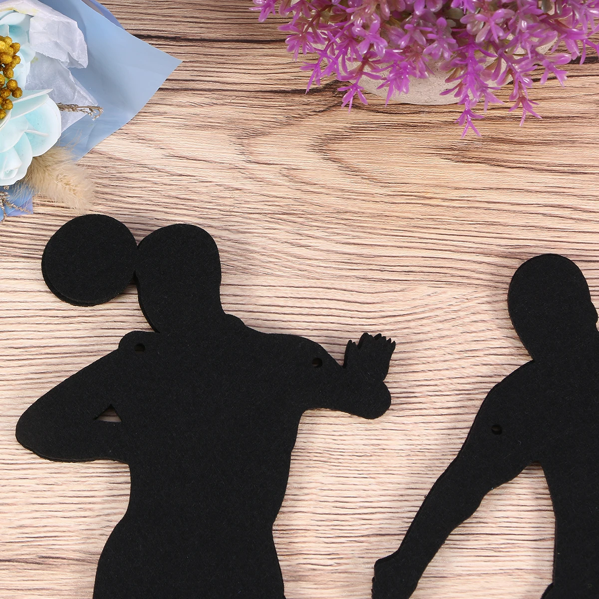 

Birthday Banner Party Supplies Football Themed Banner Birthday Party Decor Football Player Shape Felt Garland Wall Window Decor