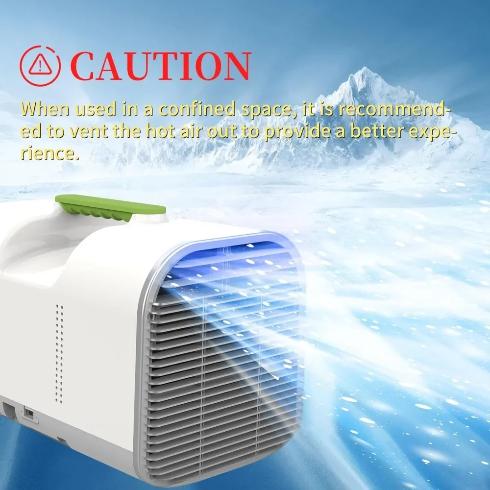 Portable Air Conditioner Fast Cooling with Dehumidifier 12V DC 5100 BTU with 24 Hour Timer for Camping Tent Airconditioner