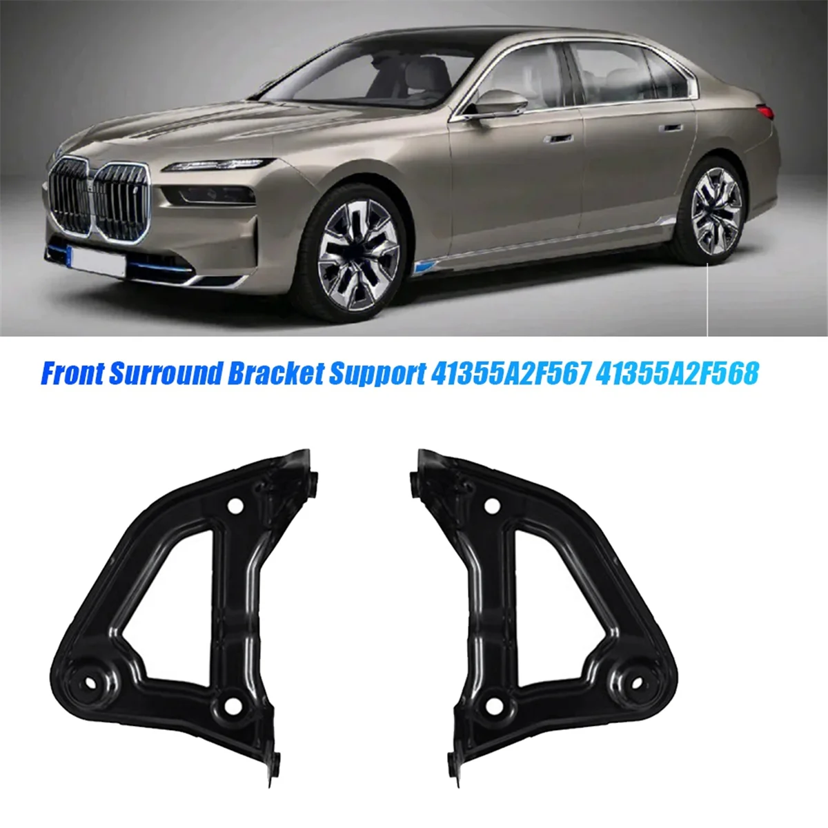 1Pair Car Front Surround Bracket Support 41355A2F567 41355A2F568 for BMW G70 2022-2024 Side Enclosure Leaf Panel Bracket