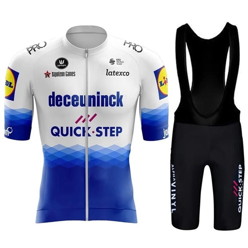 

Одежда для велоспорта QUICK STEP Pro 2024, трикотажная Мужская одежда, мужские комплекты для горных велосипедов, летний мужской комплект одежды, костюм, спортивные штаны