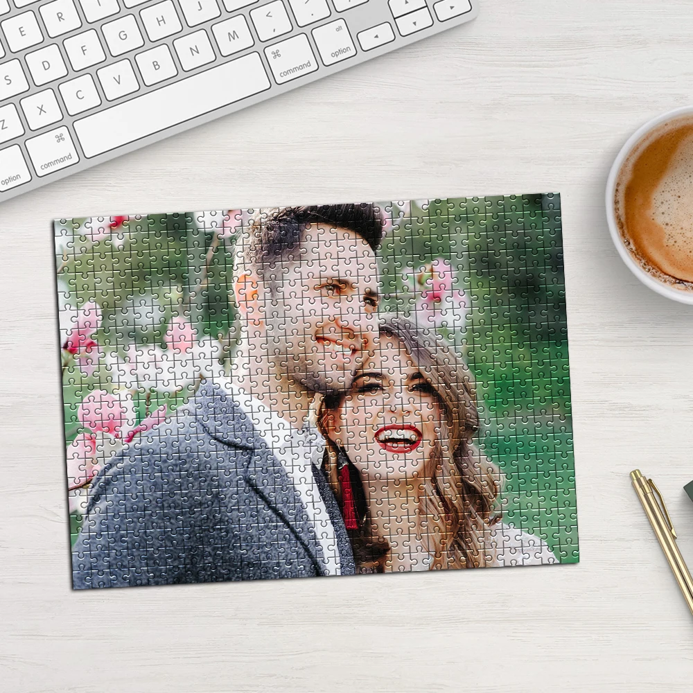35/300/500/1000pcs Personalized Custom Photo Puzzle romantic Couple Diy Jigsaw Portrait Gift For Birthday