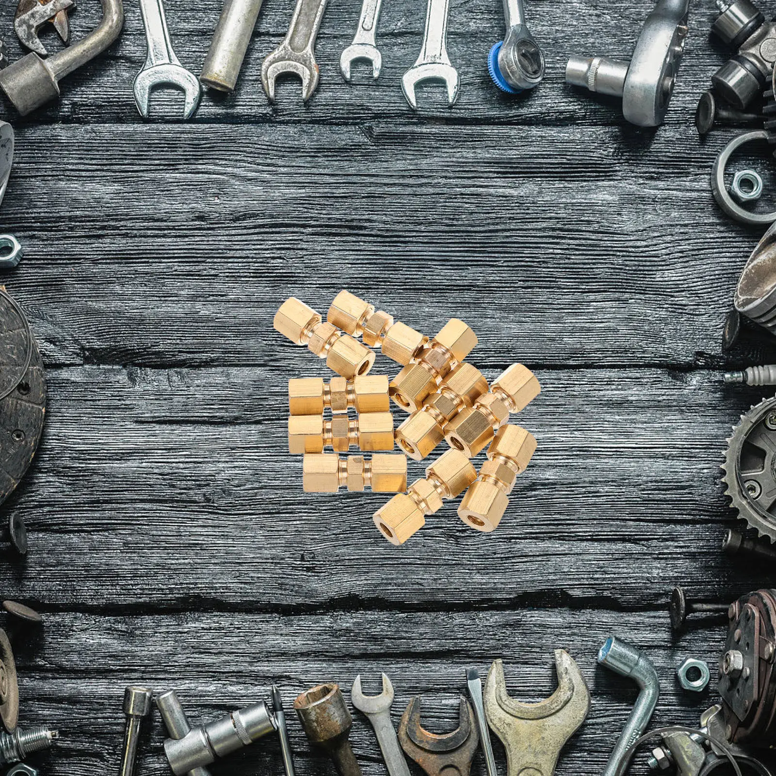 10Pcs Brass Brake Line Union F - Compression Fitting Brass 评论和价格