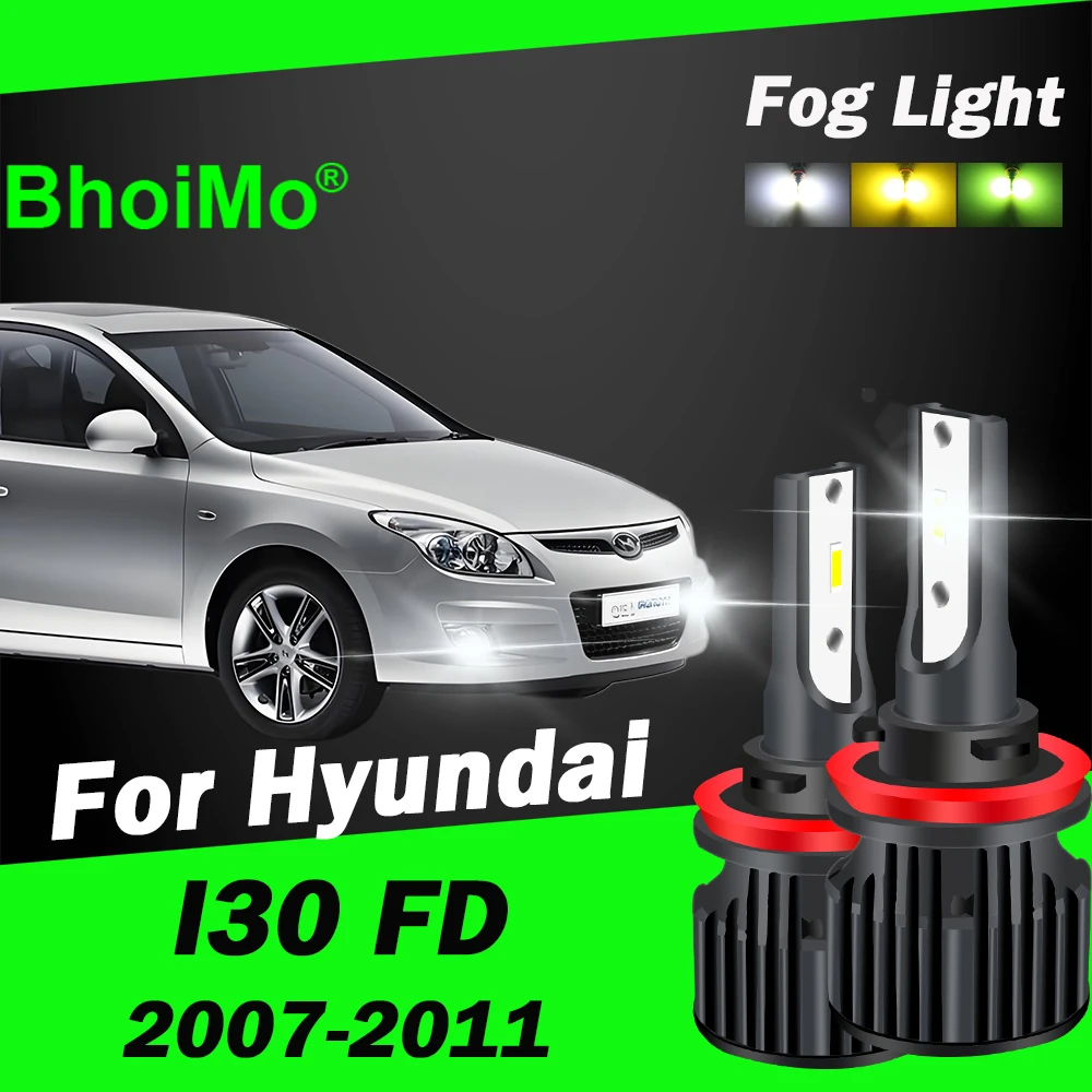 

BhoiMo For Hyundai I30 FD 2007 - 2011 Led Front Fog Light Bulbs 2008 2009 2010 Lamp