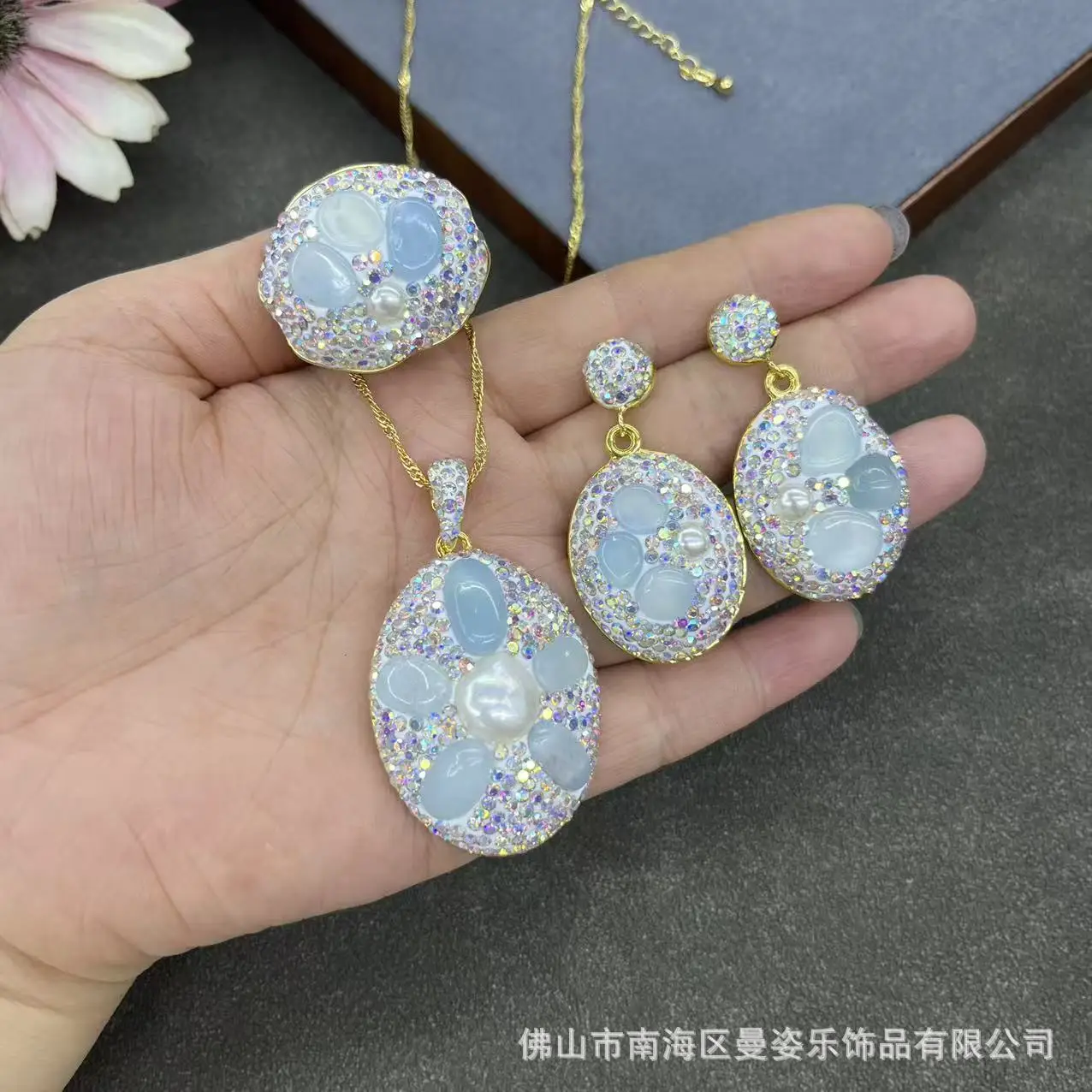 

Аксессуары для самостоятельного изготовления украшений. Новинка: набор Hailanbao, натуральный комплект украшений Hailanbao из трех предметов, европейский и американский стиль.