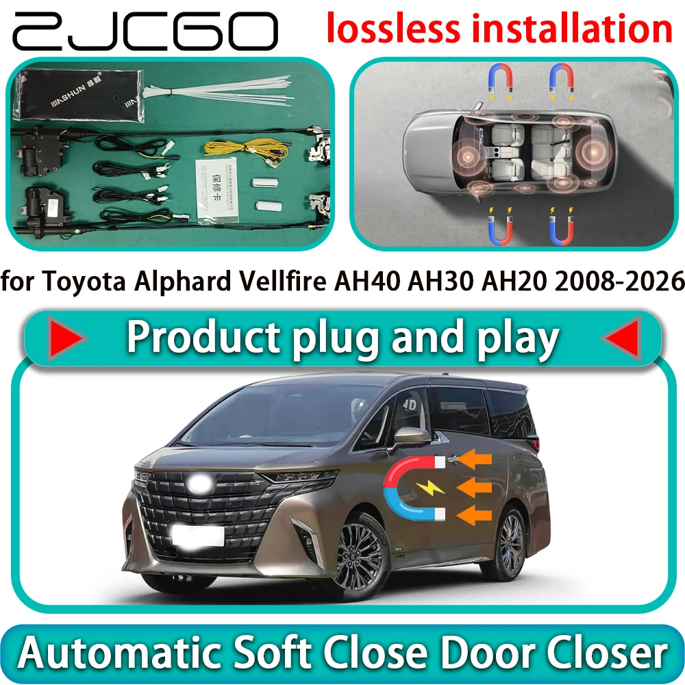 

for Toyota Alphard Vellfire AH40 AH30 AH20 2008-2026 Auto Pull Soft Close Door Kit Power Latch Door Catch Soft Closing Assist