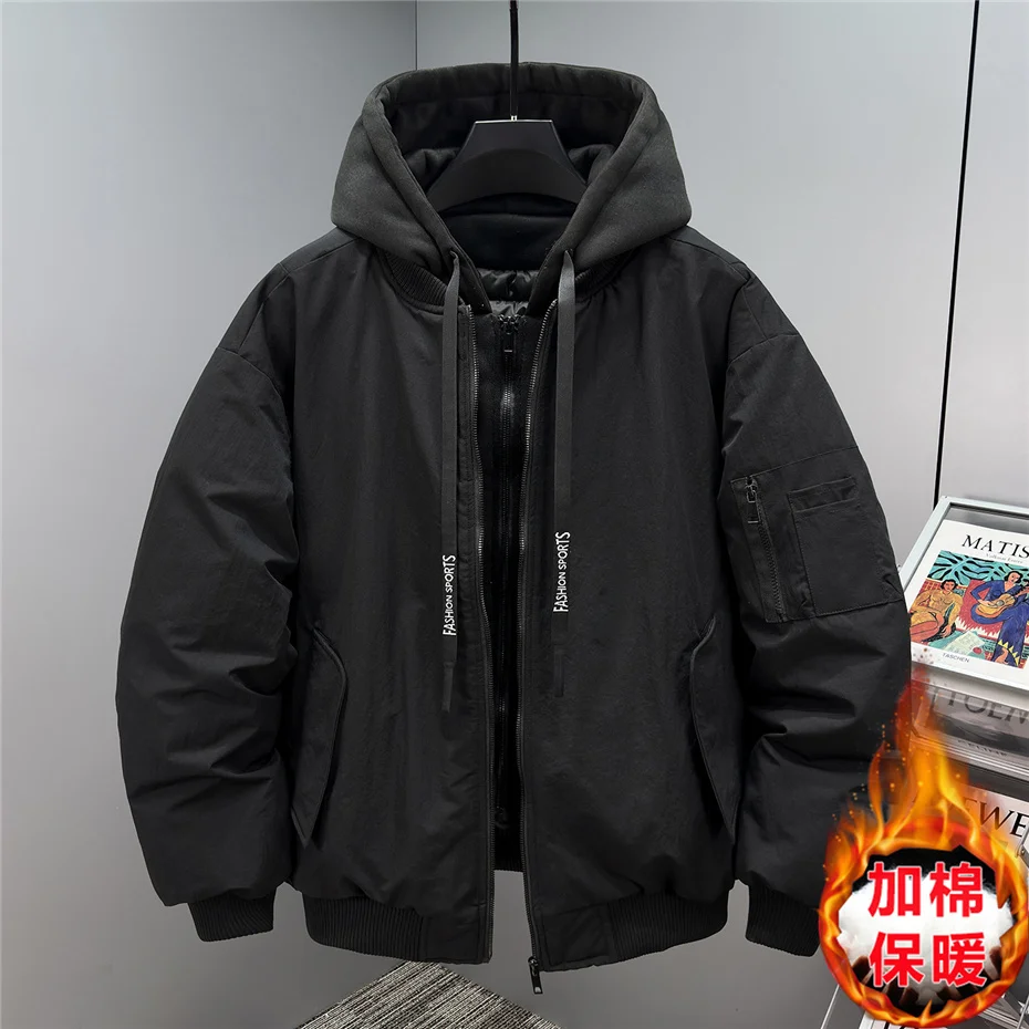 سترة شتوية سميكة للرجال 11XL مقاس كبير سترات مموهة موضة غير رسمية معطف شحن دافئ ملابس خارجية خارجية للرجال مقاس كبير