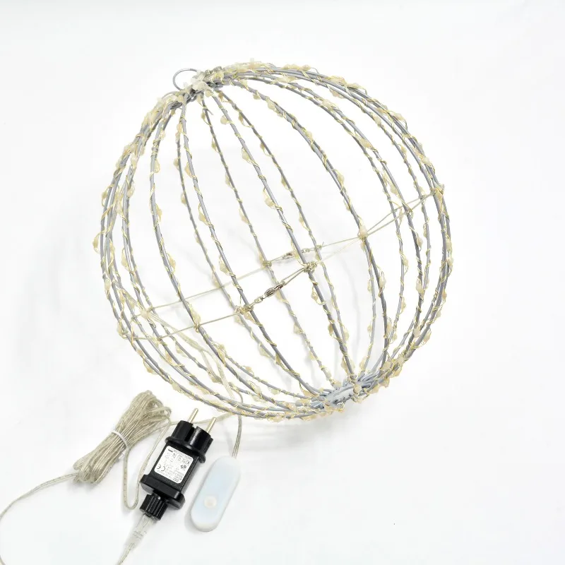 Direct sales LED iron frame ball light RGB folding ball light outdoor landscape light, hanging tree street lighting light ball