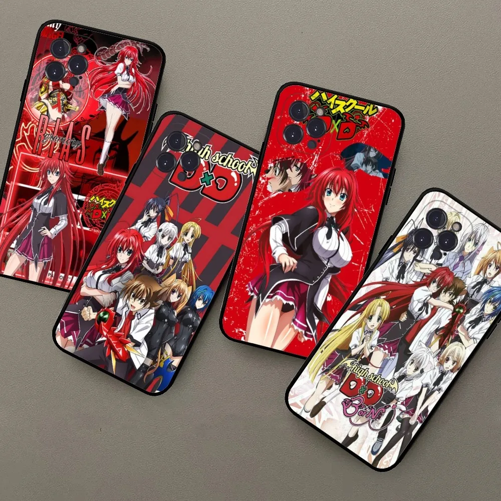 H-High S-School DxD Rias Gremory Phone Case For IPhone 16 15 14 11 12 13 Mini Pro XS Max Cover 6 7 8 Plus X Funda Shell