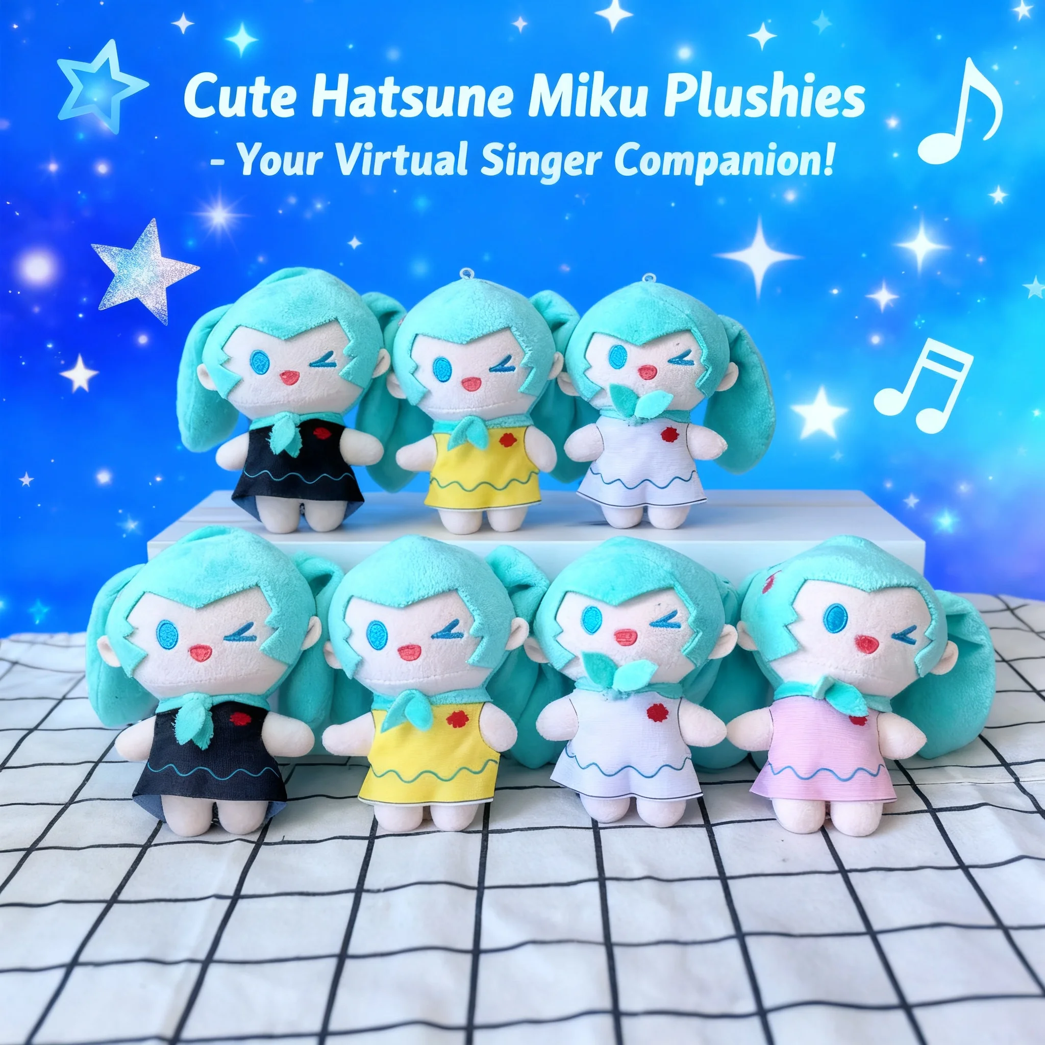 

Wholesale Hatsune Miku Plush Toy Anime Doll Keychain Pendant Stuffed Animal Backpack Accessory Cute Small Doll Figure