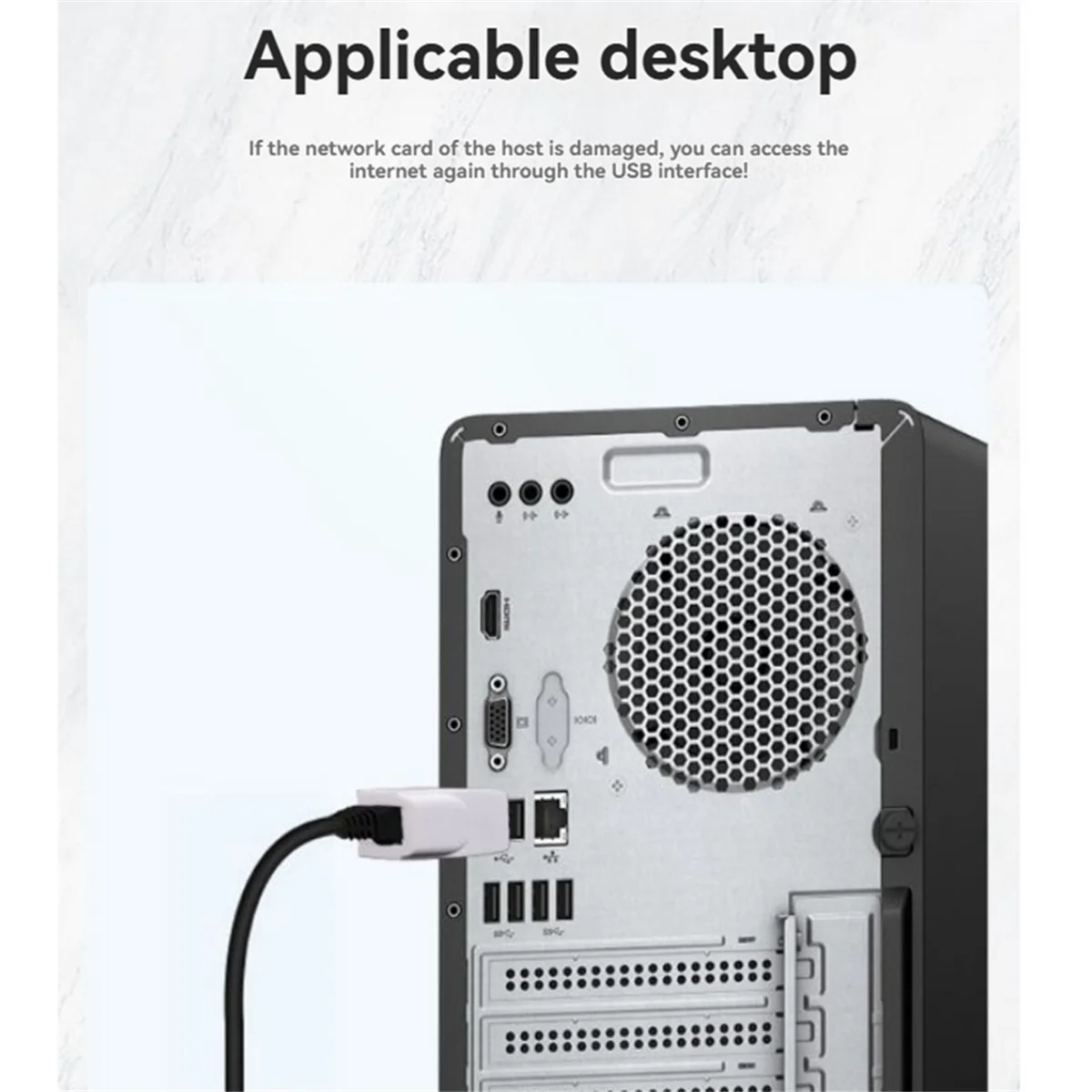 BISMZ USB-zu-RJ45-LAN-Ethernet-Adapter, 100 Mbit/s, USB2.0-Netzwerkkarte für PC, Laptop, Desktop, DVB, Set-Top-Box, laufwerksfrei, Schwarz