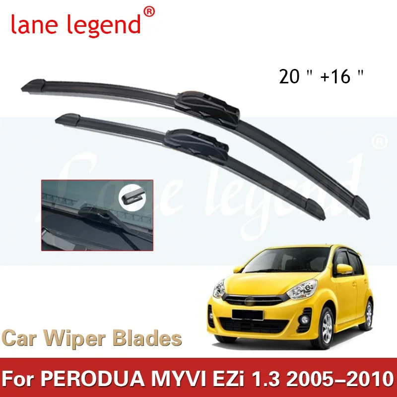 

2PCS For PERODUA MYVI EZi 1.3 2005-2010 20"+16" Front Wiper Blades Windshield Windscreen Window Cutter Accessories 2005 2006