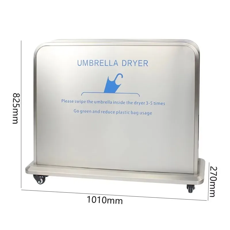 Public 201 Stainless Steel Manual Rain Umbrella Dryer Machine Eco-Friendly Water Eliminator Removable Umbrella Snow Removal