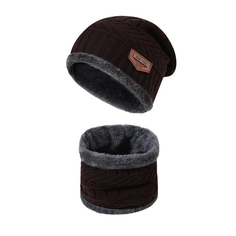 الشتاء سميكة محبوك قبعة للرجال النساء الدافئة الرقبة قبعة متكاملة مريحة دنة قبعة يندبروف البرد مقاومة قبعة الموضة