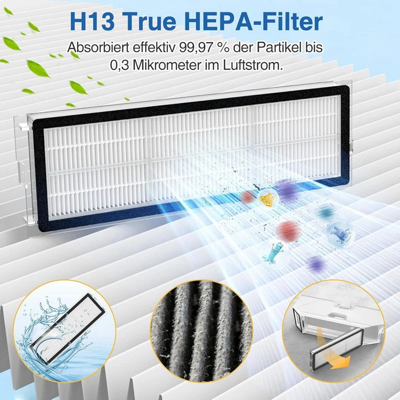 A86I-For Roborock Qrevo S/Qrevo Pro/Qrevo Max V فرشاة جانبية رئيسية فلتر Hepa ممسحة قماش أكياس الغبار استبدال أجزاء