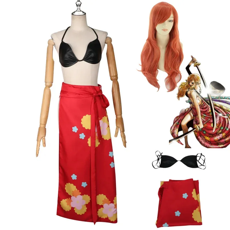 أنيمي نامي تأثيري حلي بعد عامين مثير بيكيني الملابس الداخلية الصيف ملابس السباحة تنورة حمراء شعر مستعار امرأة الشاطئ كرنفال الدعاوى الحفلات ؛ 3