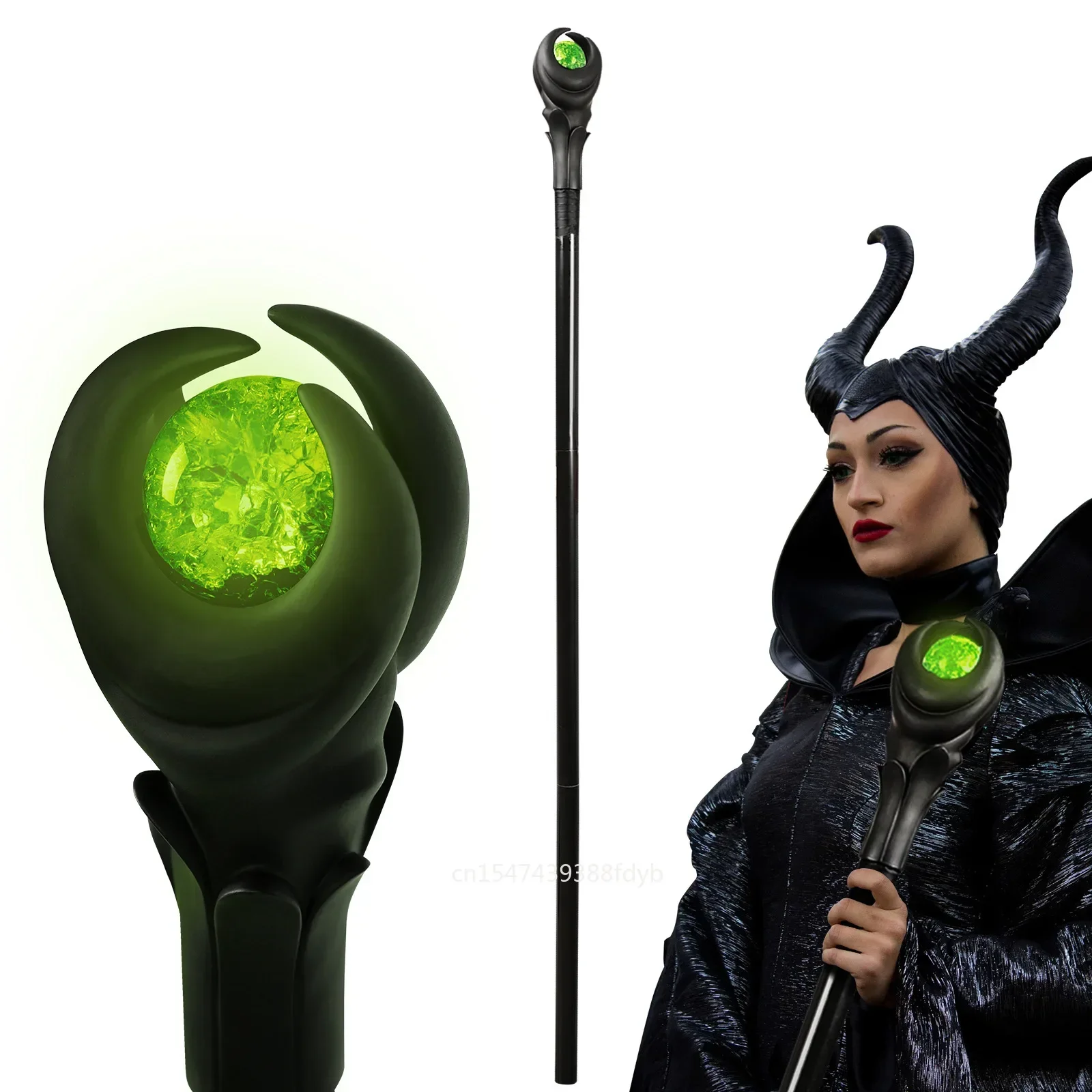 Anime Latest Maleficent 2 Halloween LED Light Magic Wand Wizard Wand Wicked Witch Roleplay Cane Cane Prop Accessories Party Gift