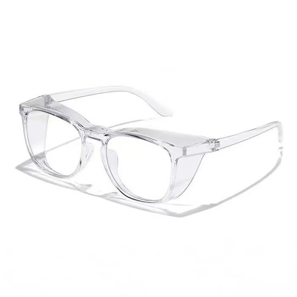 1pc Anti Pollen Safety Glasses Square Anti Fog Blue Light Blocking Glasses with Side Shields for School Daily Life