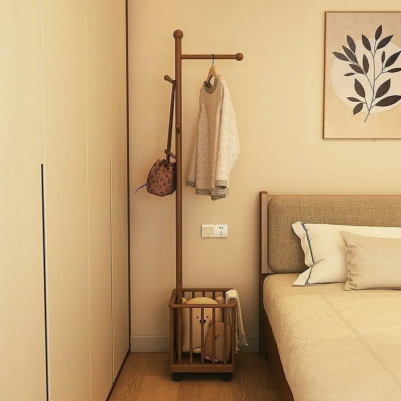 

Customizable hanger floor-to-ceiling bedroom removable household laundry basket rack