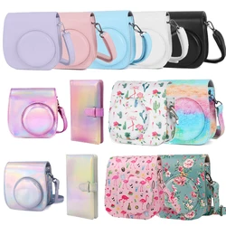 For Fujifilm Instax Mini 11 9 8+ 8  PU Leather Camera Case Cover Pouch Protector Shoulder Bag With Strap  Album