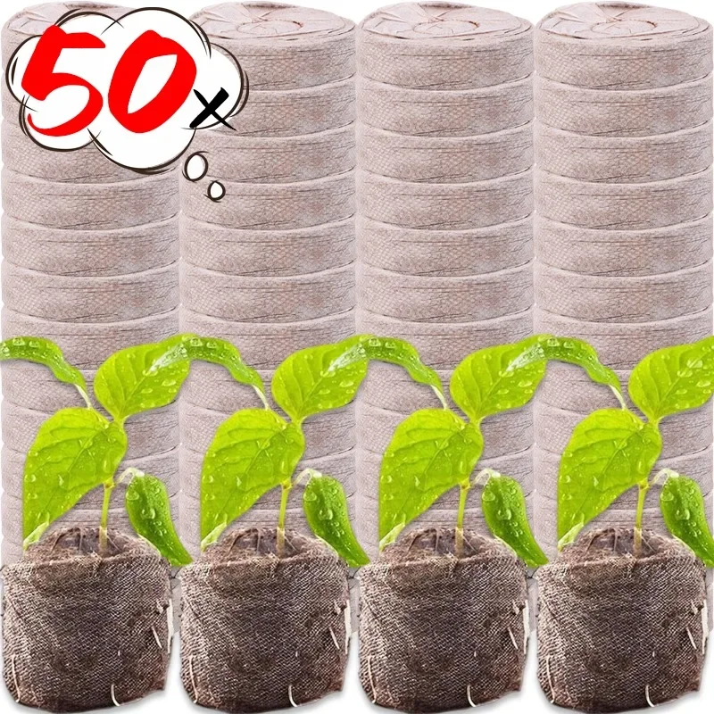 50/10pcs Planting Seedling Block Nutrient Compressed Peat Block Media Cubes Greenhouse Garden Supplies Nursery Pots Wholesale