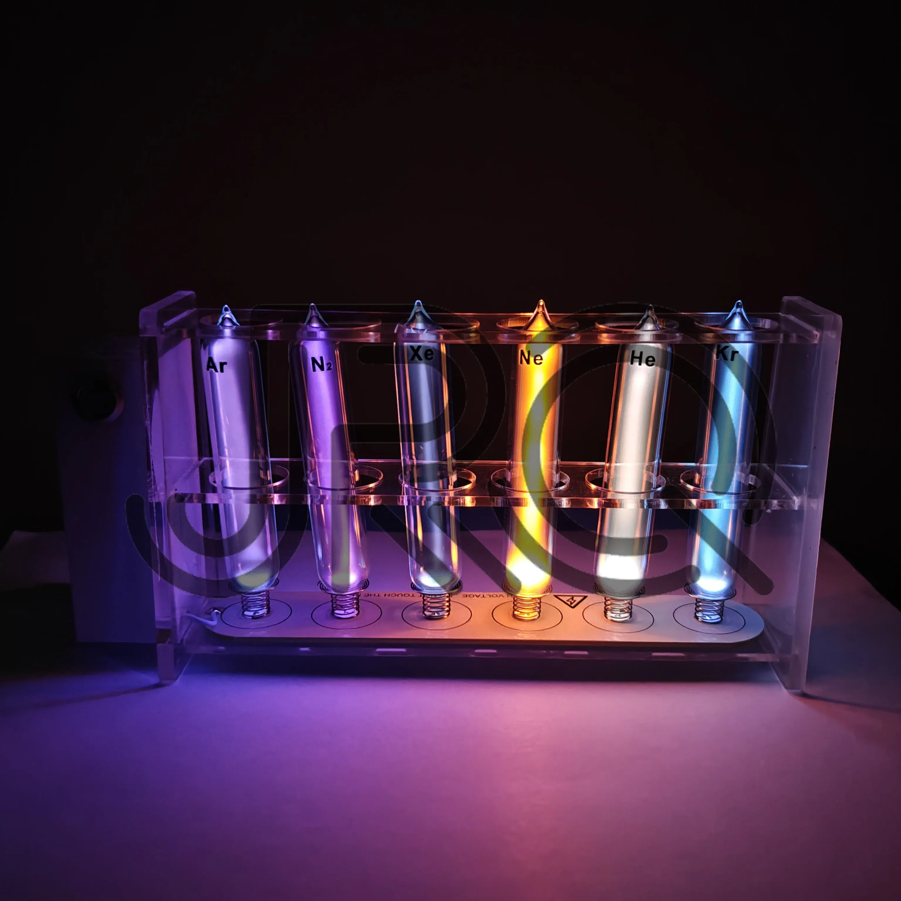 

YHC Благородные газы Гелиевый неоновый аргон Ксенон Криптон азот Кислород углекислого газа воздух 80 Вт 6A Катушка Тесла Пистолет Искусственная молния