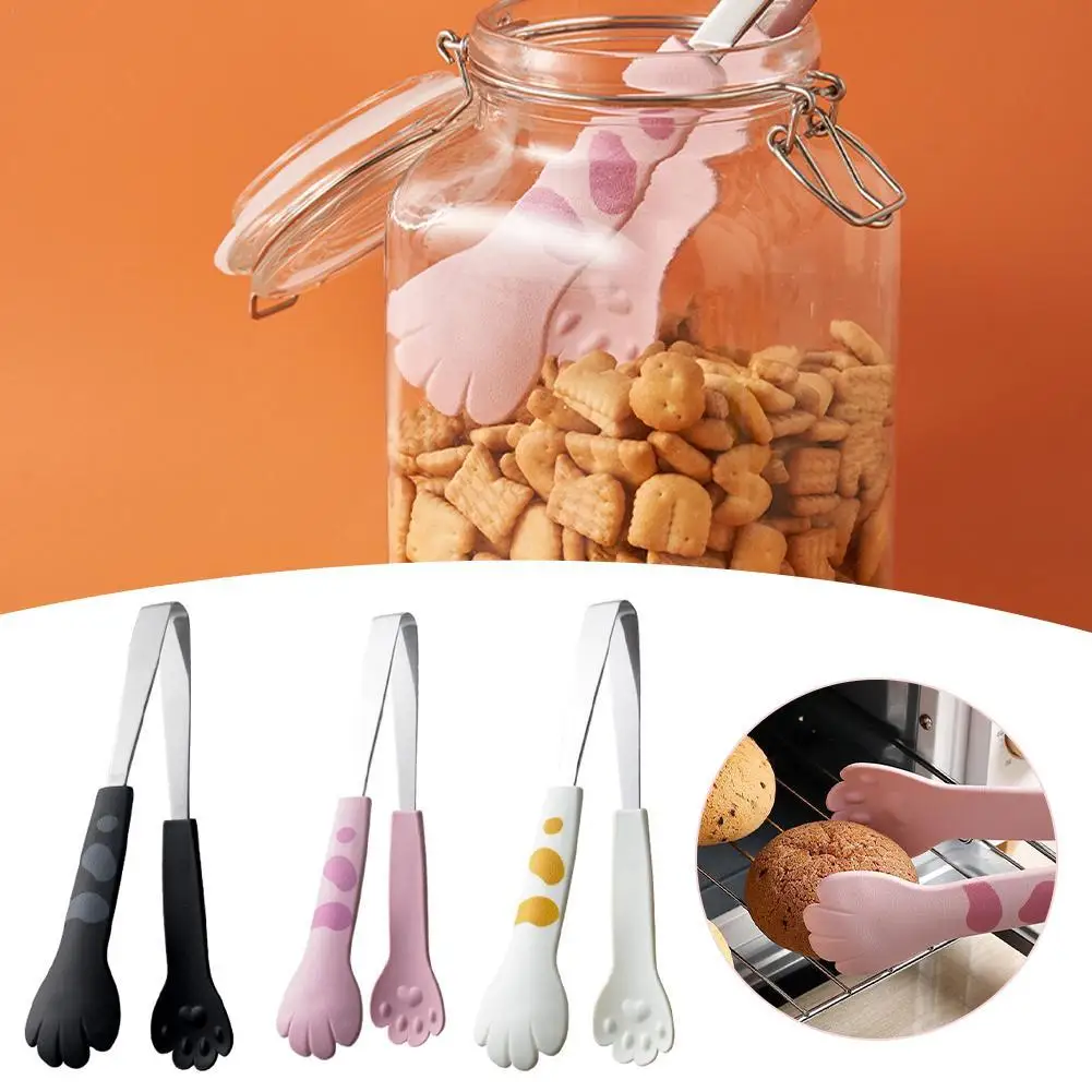 

Cat Paw Shape Heat-Resistant Clamp Bread Barbecue Cooking Utensils Food Clip BBQ Tong Kitchen Tool