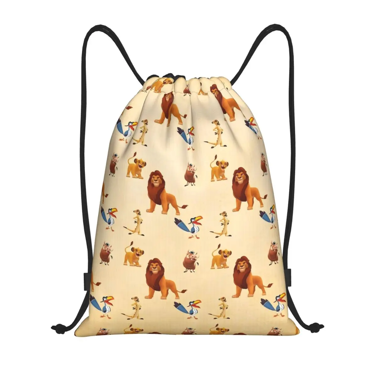 

Custom The Lion King Drawstring Bag Men Women Foldable Gym Sports Sackpack Cartoons Shopping Backpacks