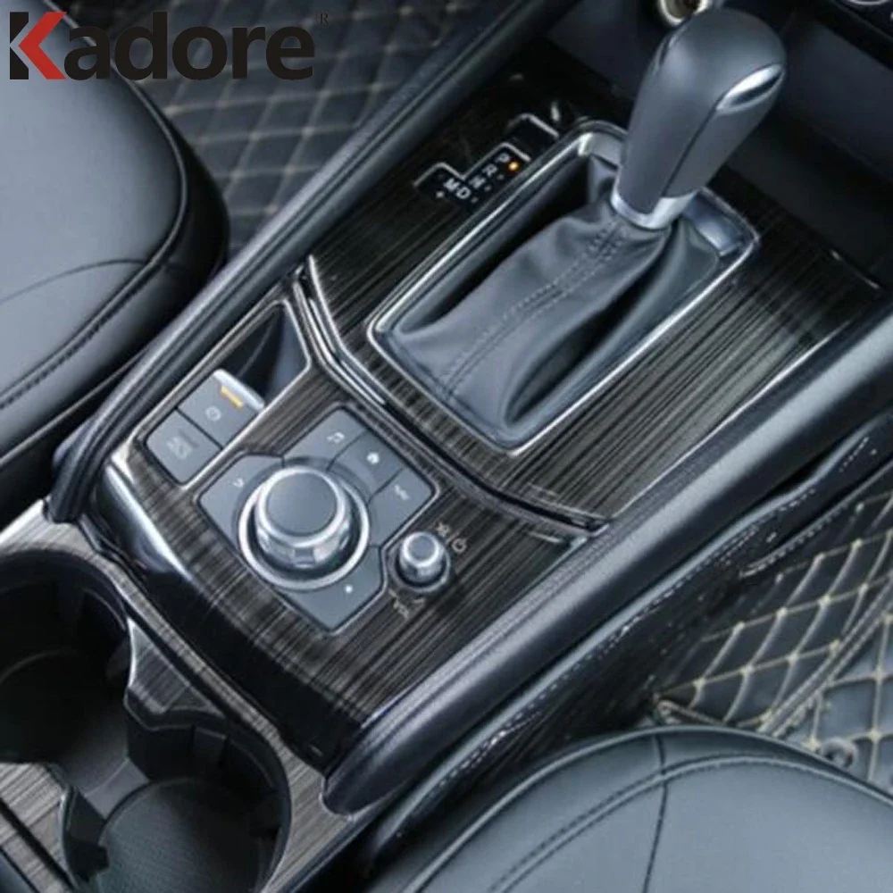 Interior Accessories For Mazda CX-5 CX5 KF 2017-2021 2022 2023 2024 Steel Car Center Console Gear Shift Box Panel Cover Trim