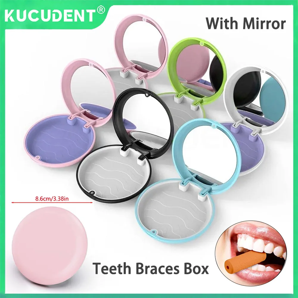 

Dental Retainer Box Fake Teeth Denture Storage Case Mouth Guard Aligner Braces Organizer Orthodontics Container Oral Hygiene