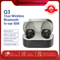 100% Original BGVP Q3 Real Wireless TWS Bluetooth Headphones Ring Iron in-ear HIFI Music Esports Sports Professional Headset