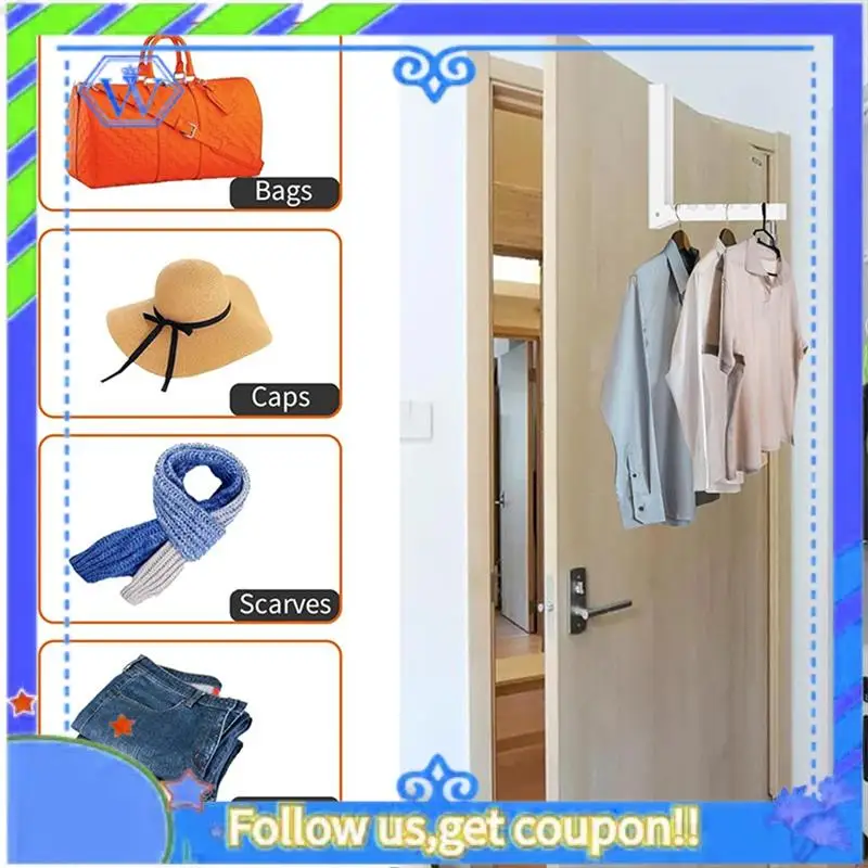

Easy To Use Over The Door Drying Rack Clothing For Laundry Hanger Folding Laundry Hanging Clothes Rack Coat Rack Over Door Hooks
