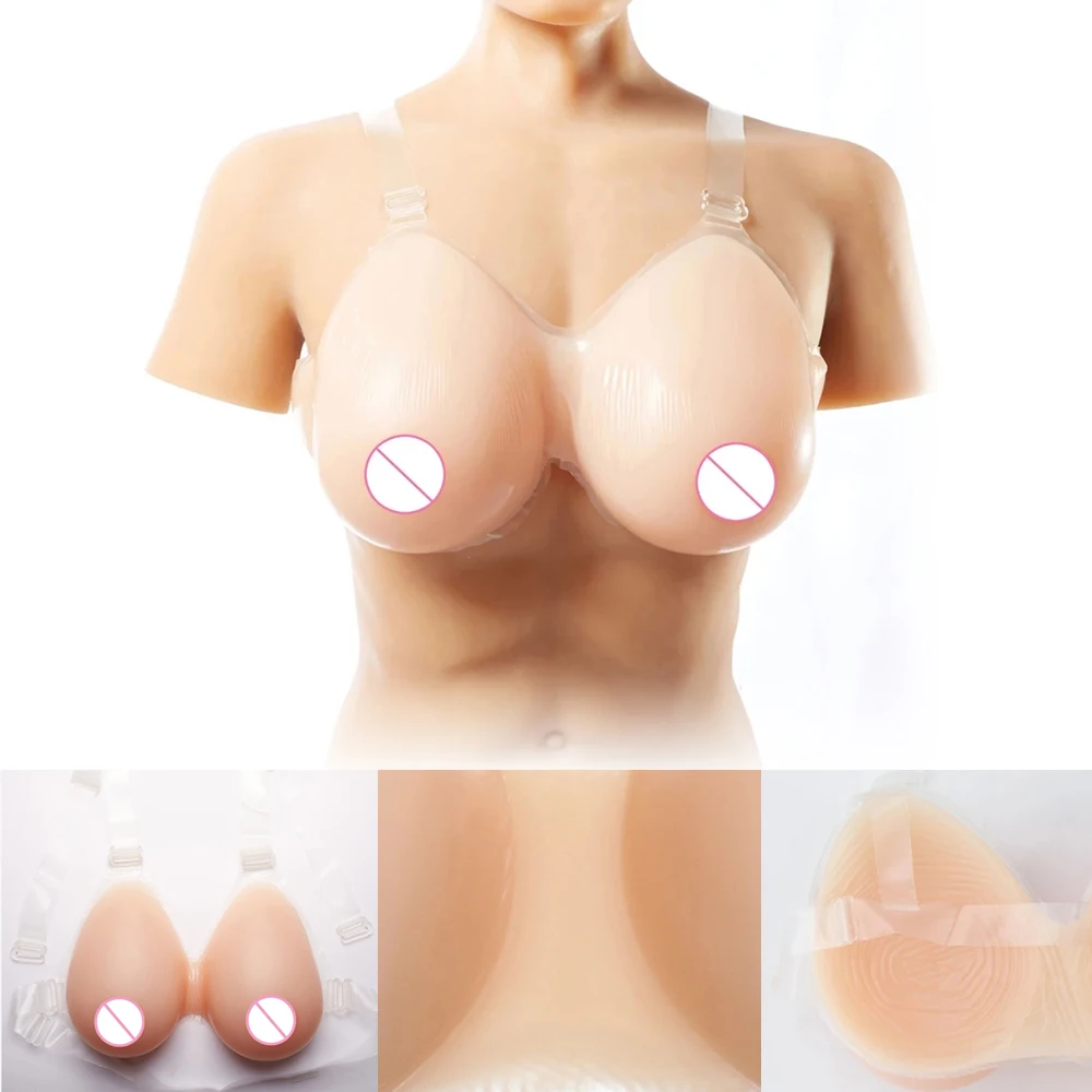 Artificial Fake Boobs Huge Silicone Breast Forms Plate Tits With Strap For Crossdressr Shemale Transvestism Cosplay Transgender