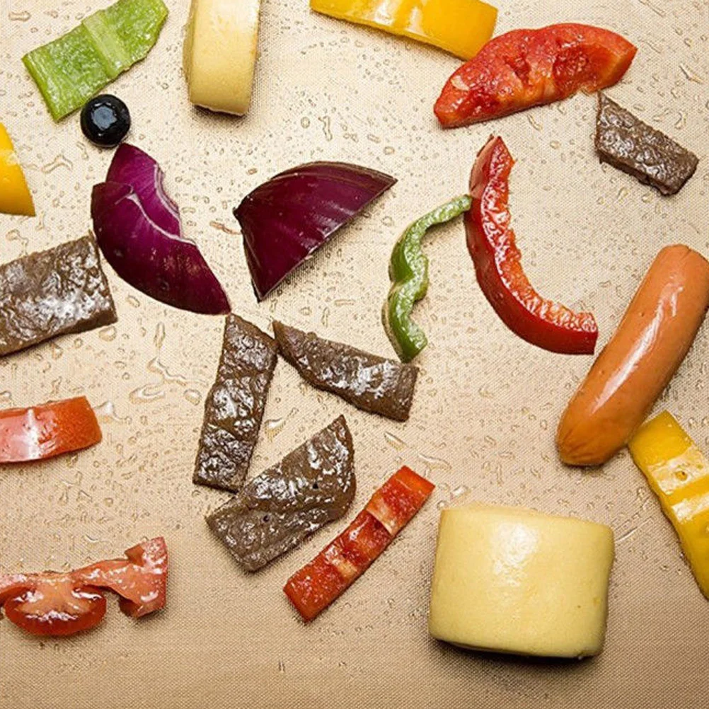 

2 pcs Reusable Nonstick Grill Mat Bbq Baking Sheet Outdoor Cooking Prevents Food Sticking Falling Through Grates Easy Clean Bake